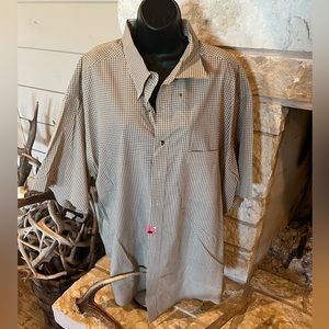 Roundtree & Yorke size 3XL Tall shirt sleeve button up men’s shirt
